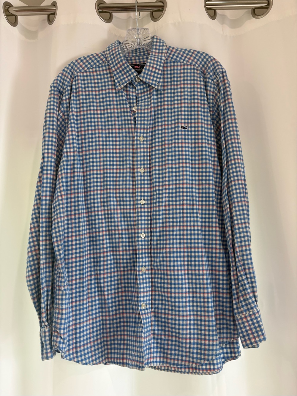 Vineyard Vines Blue & Orange Gingham Button-Down Shirt - Men